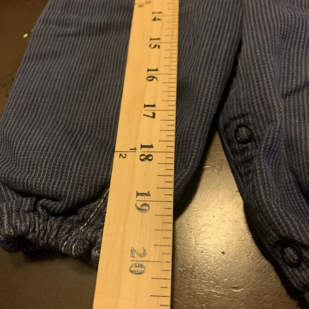 CARTERS infant Vintage Denim Jean Overalls Bib Made USA Size 9 Months